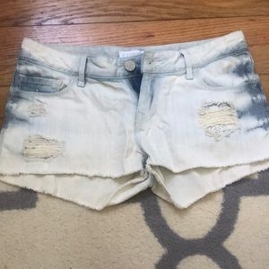 Express distressed jean shorts size 2
